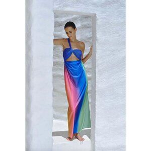 Baobab Eliza One Shoulder Maxi Dress Dawn Womens Size Large